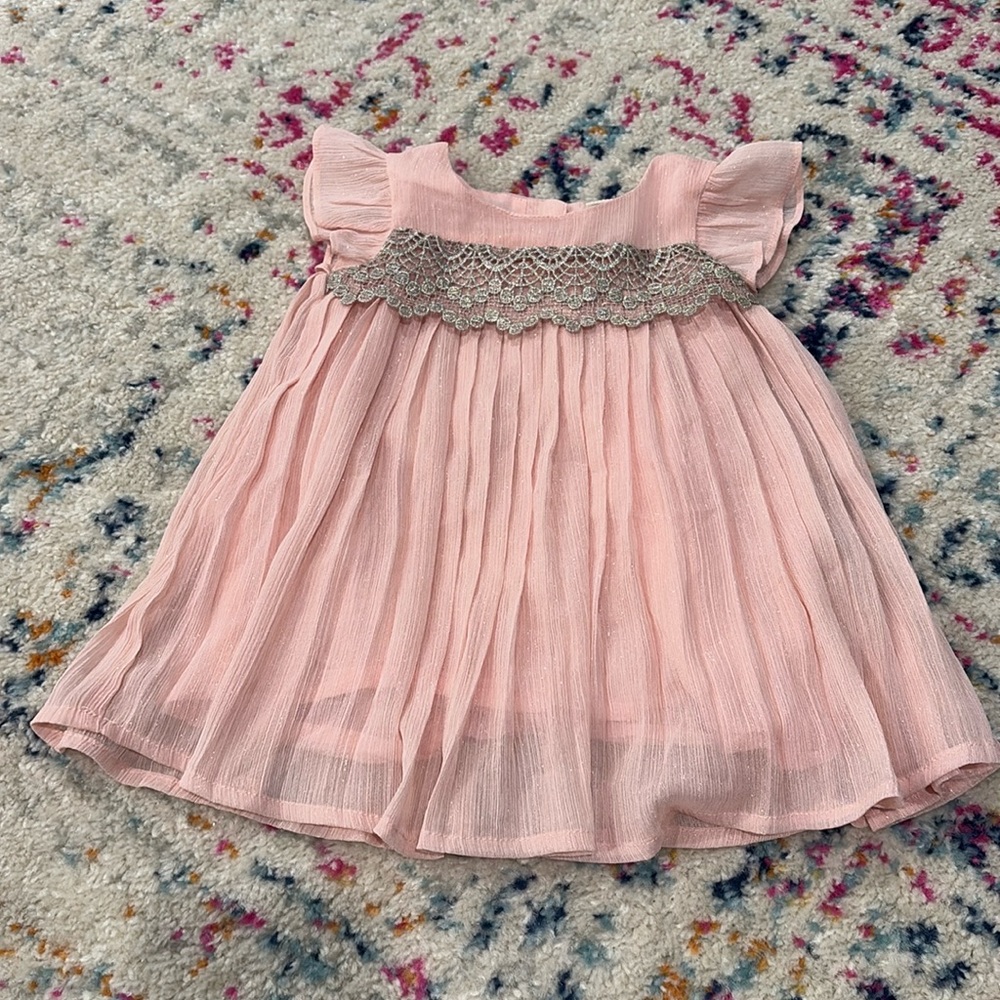 Toddler shimmer pink dress